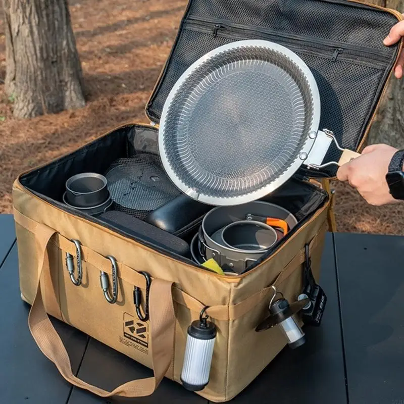 

Прочная сумка для хранения из ткани 600D на открытом воздухе с несколькими карманами для кемпинга, пеших прогулок, путешествий и