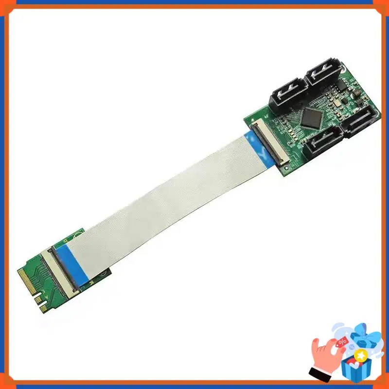 

Compact Extension Cables Connector M.2 Wifi To 4 SATA 3.0 Adapter M.2 Wifi Extension Cable Supports Black And White For Synology