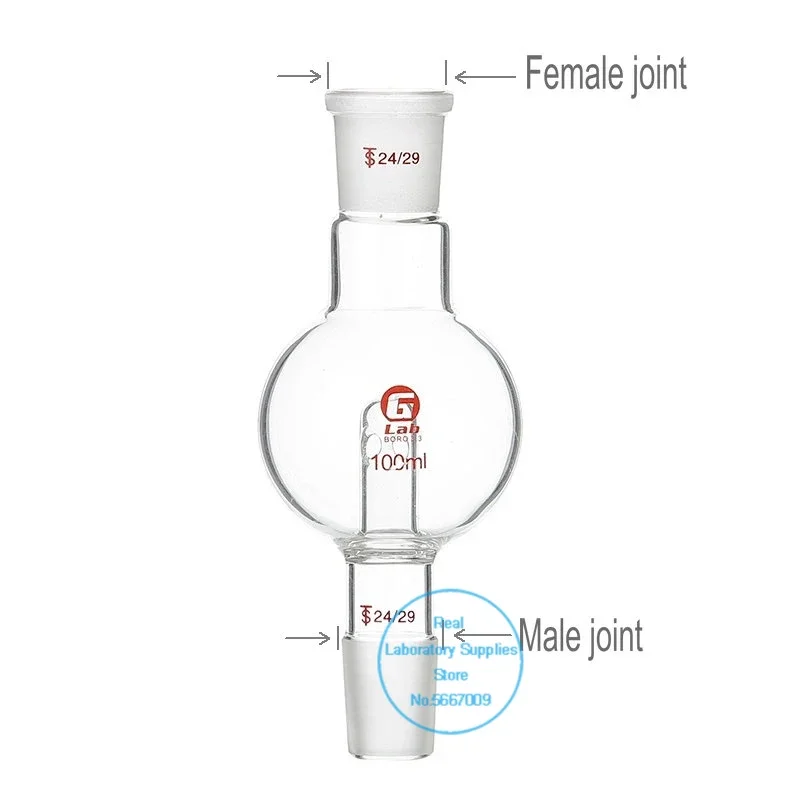 1pcs 50ml to 1000ml Bump Trap 14#19#24#29# Frosted Standard Joint Lab borosilicate Glass Rotary Evaporator explosion-proof ball