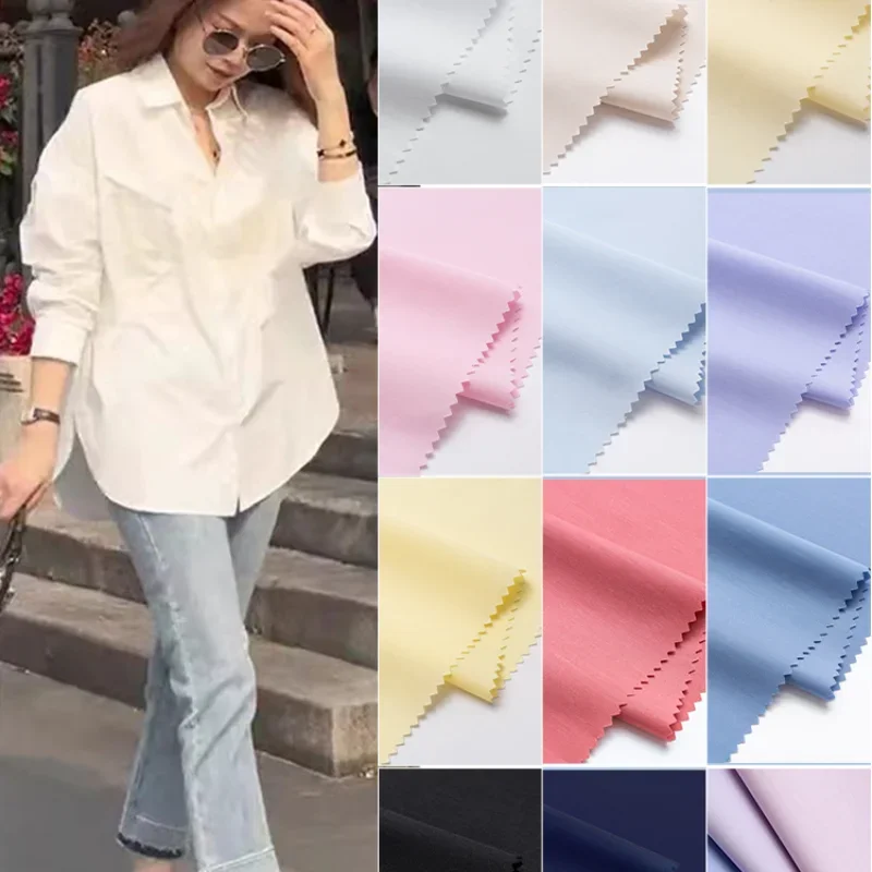 Breathable and Handmade DIY: 60 Count Pure Cotton Poplin Combed Cotton Fabric for High-density Shirts and Clothing Home Sewing