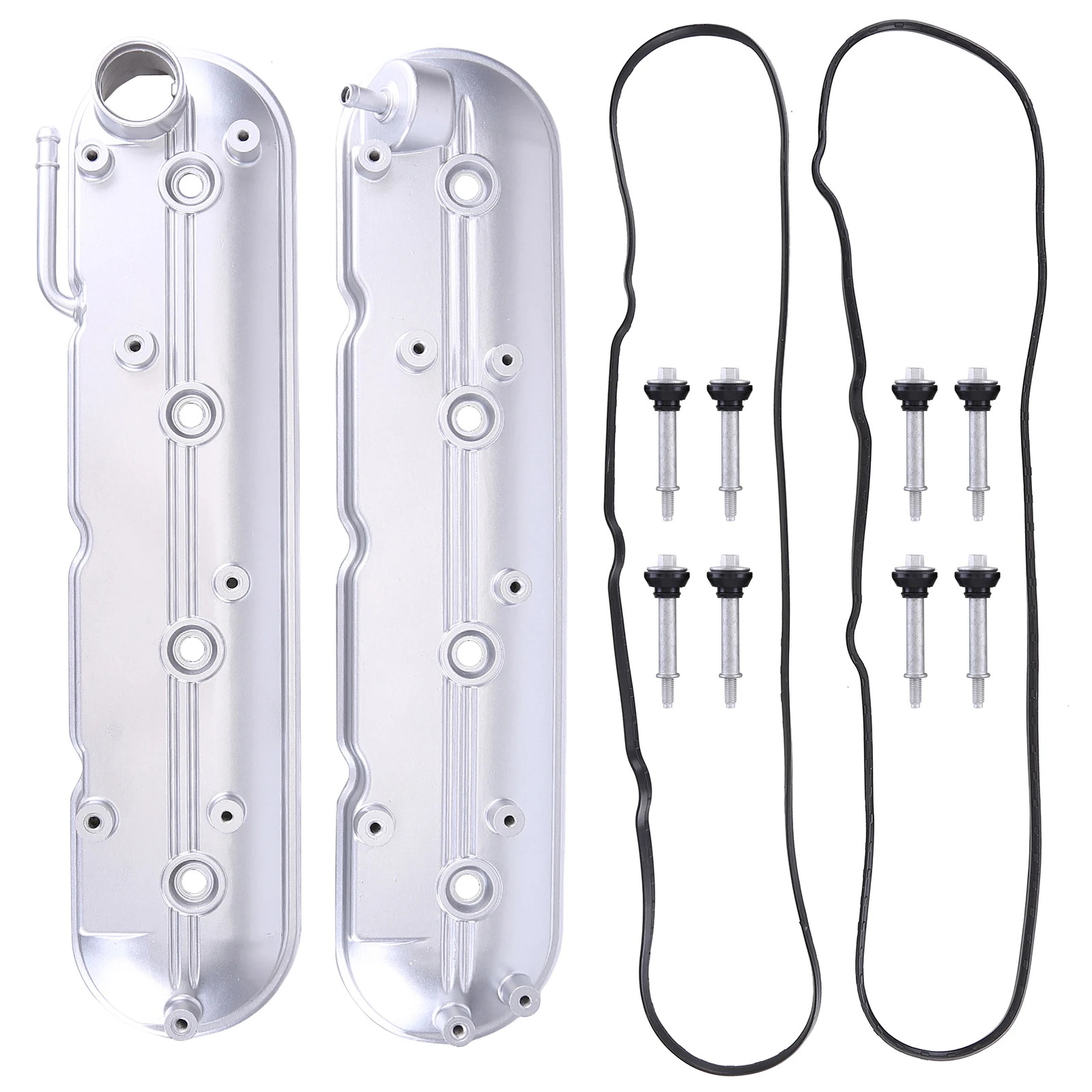 シボレー シルバラード GMC シエラ バルブカバー 1999-2008 (左右ペア取り付け) 12570427、12582224に適合