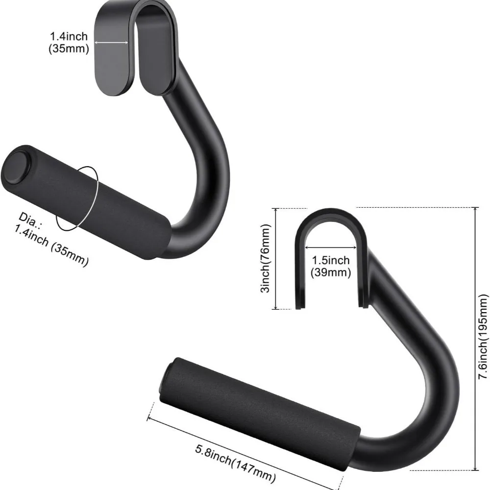 1 Pair Fitness Handle Multifunctional Hook Grip Pull Up Deadlift Strength Training Home Gym Rowing Cable Machine