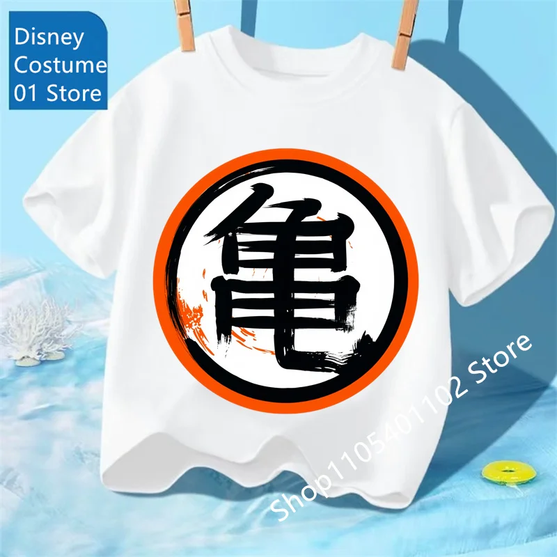 2026 Summer Dragon Ball T-shirt Goku Manga Panel Print For Boys Girls Retro Casual Tee for Kids 3-12Y