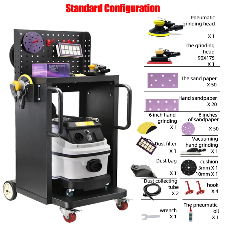 FUNISI Dust-free automobile dry sanding locomotive body coating sanding collector sanding machine