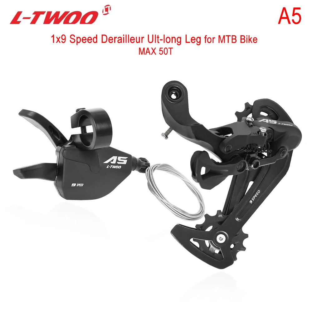 LTWOO A5 1X9 Speed Derailleurs Kit for MTB Mountain Bike 9S 9V 3S Shifter Lever Rear Derailleurs Suit Compatible SHIMANO SRAM