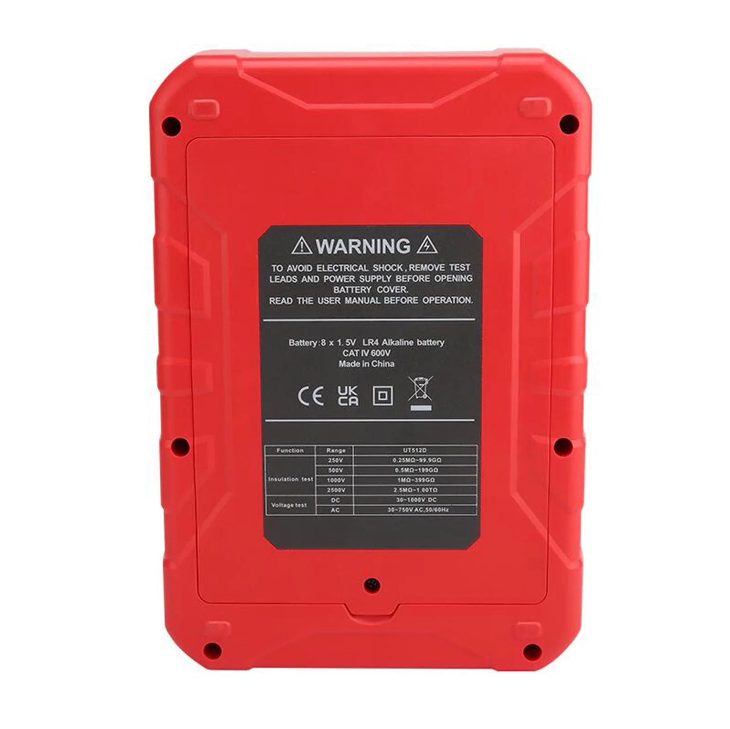 Imagem -04 - Uni-t-isolamento Resistência Tester Medidor Digital Megohmmeter Ohm Armazenamento de Dados Ut512d Ut512e 2.5kv