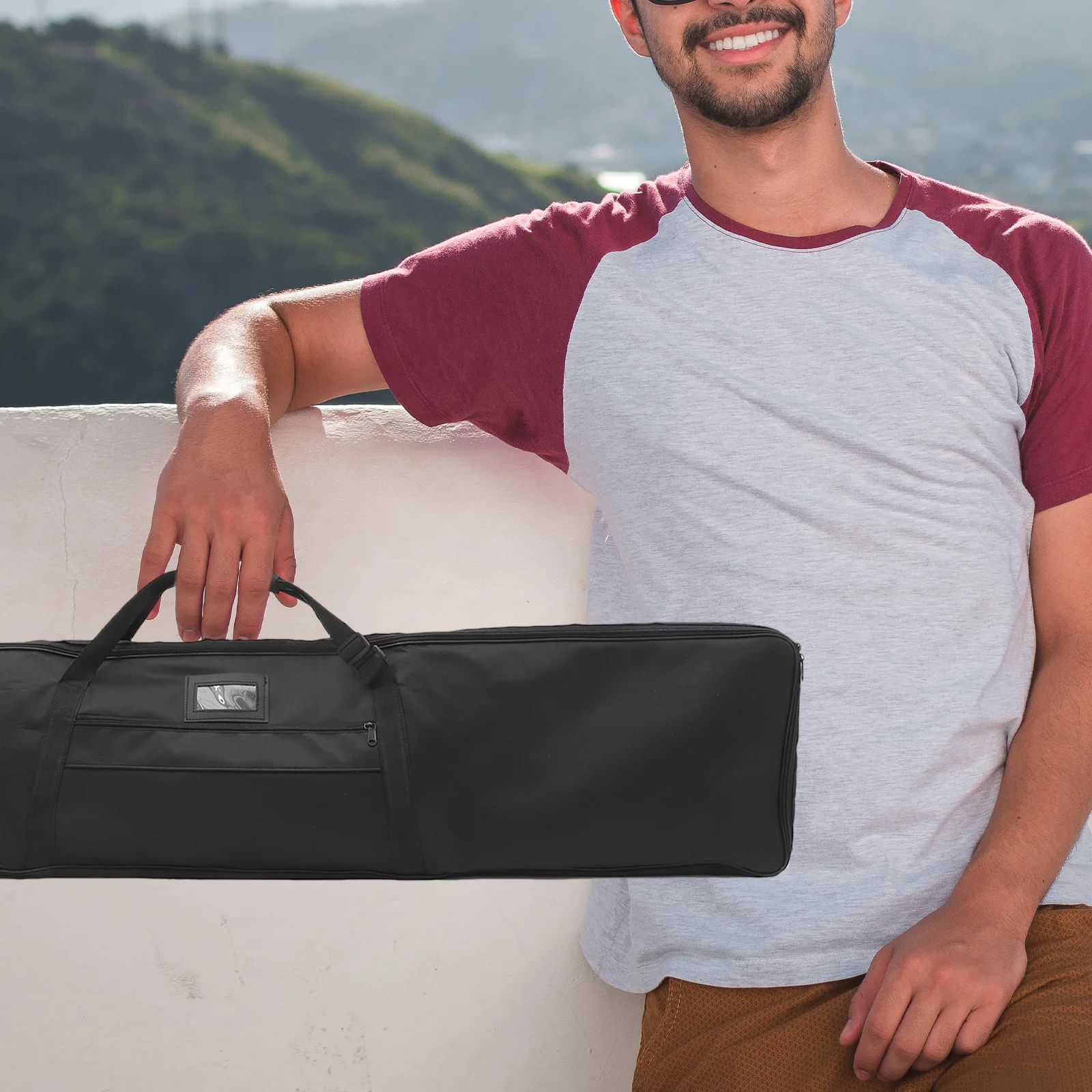 Bolsa recurva de lona multifuncional, bolsa de almacenamiento portátil ligera de gran capacidad para caza al aire libre, 170Cm