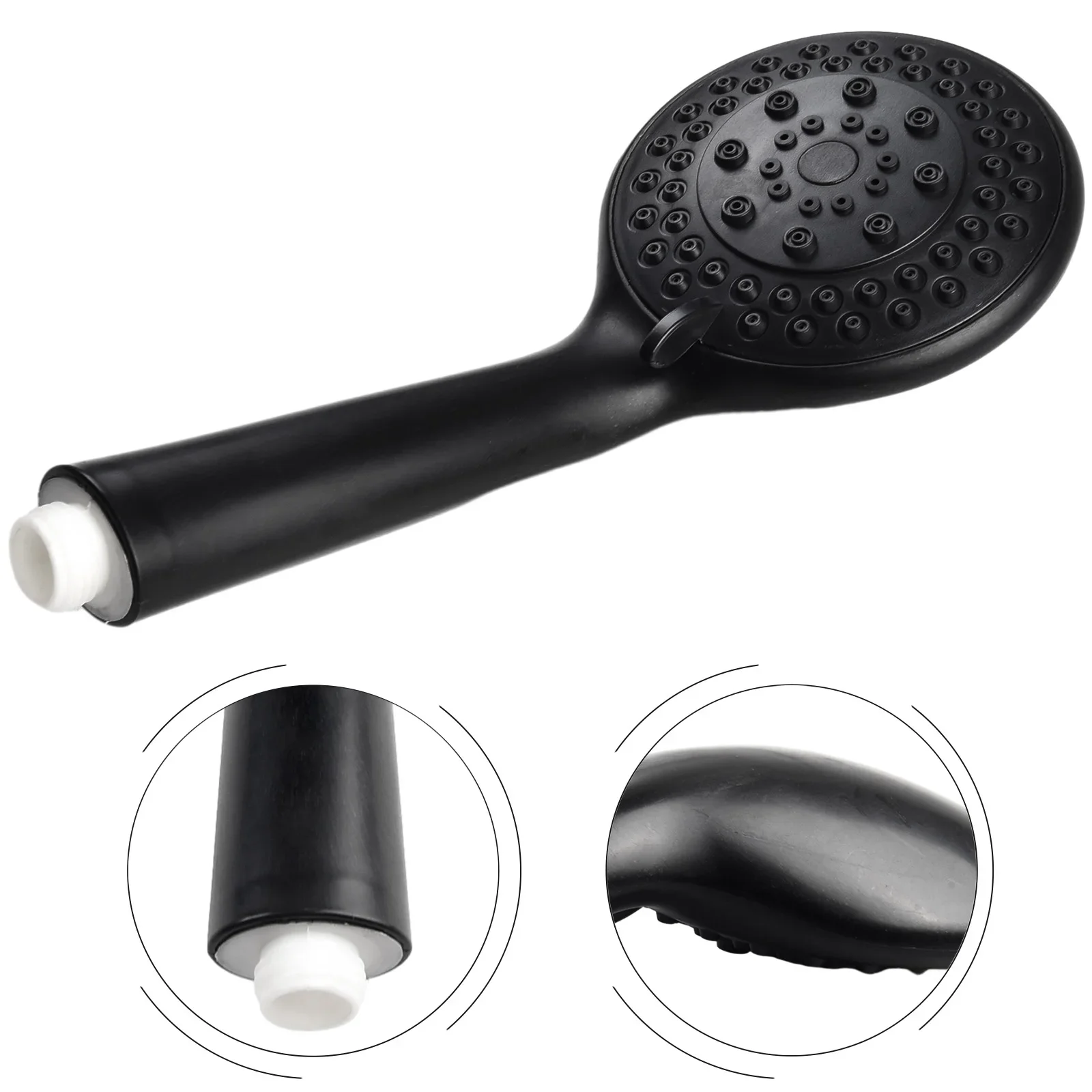 Filter Shower Shower Head Silicone Nozzle Wear-resistant Widely Used 5 Modes ABS Material Black Easy To Install