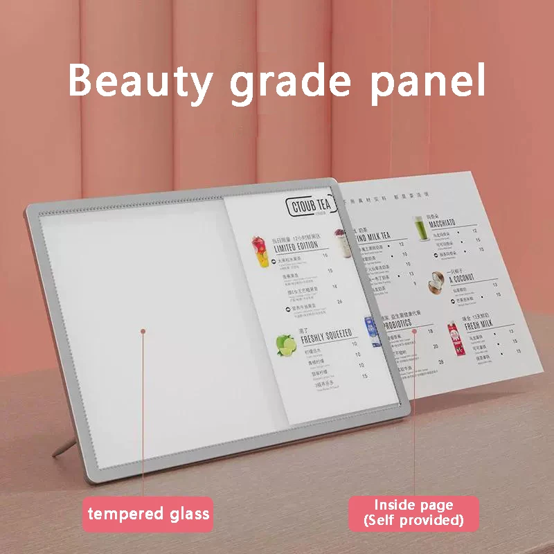 LED Coffee Shop Display Card Counter/Restaurant Bestellplatte A3/A4