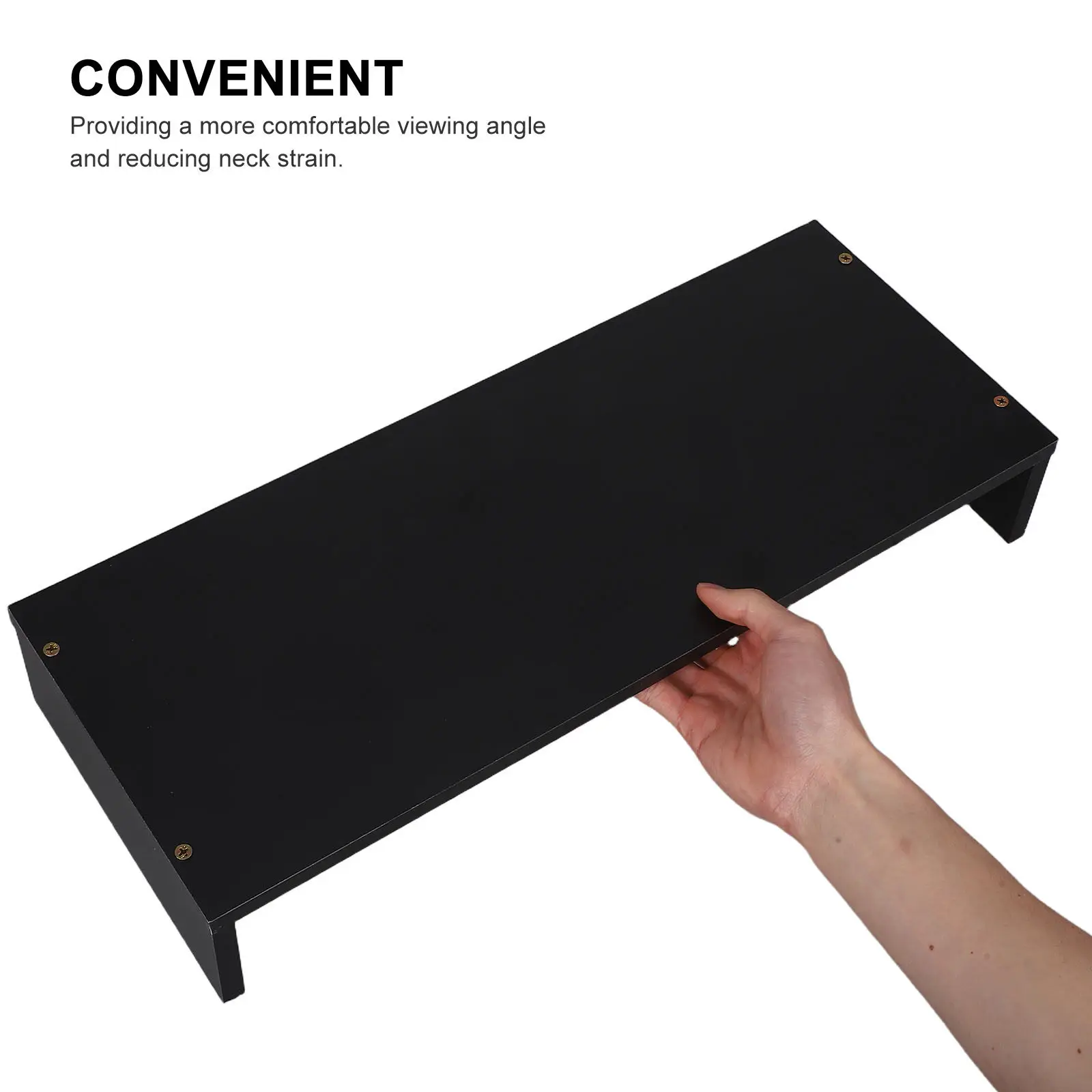 Elevate Your Setup Wooden Monitor Riser Stand Desk Organizer for Laptop Pc Notebook Printer Anti-Slip Ergonomic Computer Shelf