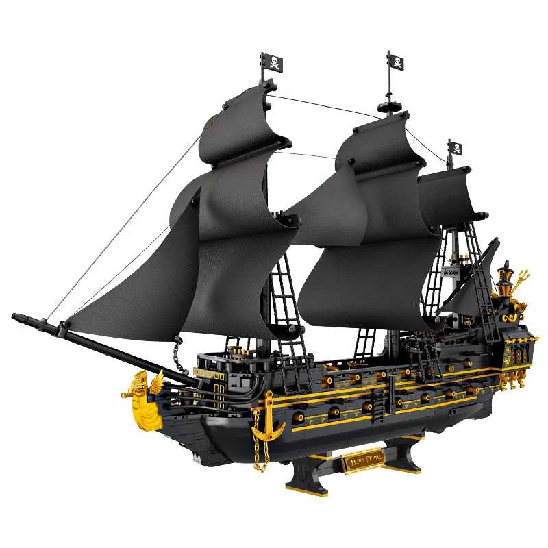 2076PCS Pirate Ship Building Blocks Model Sailboat Ornament Collection DIY Assembly Educational Bricks Toys Gifts For Kids Adult