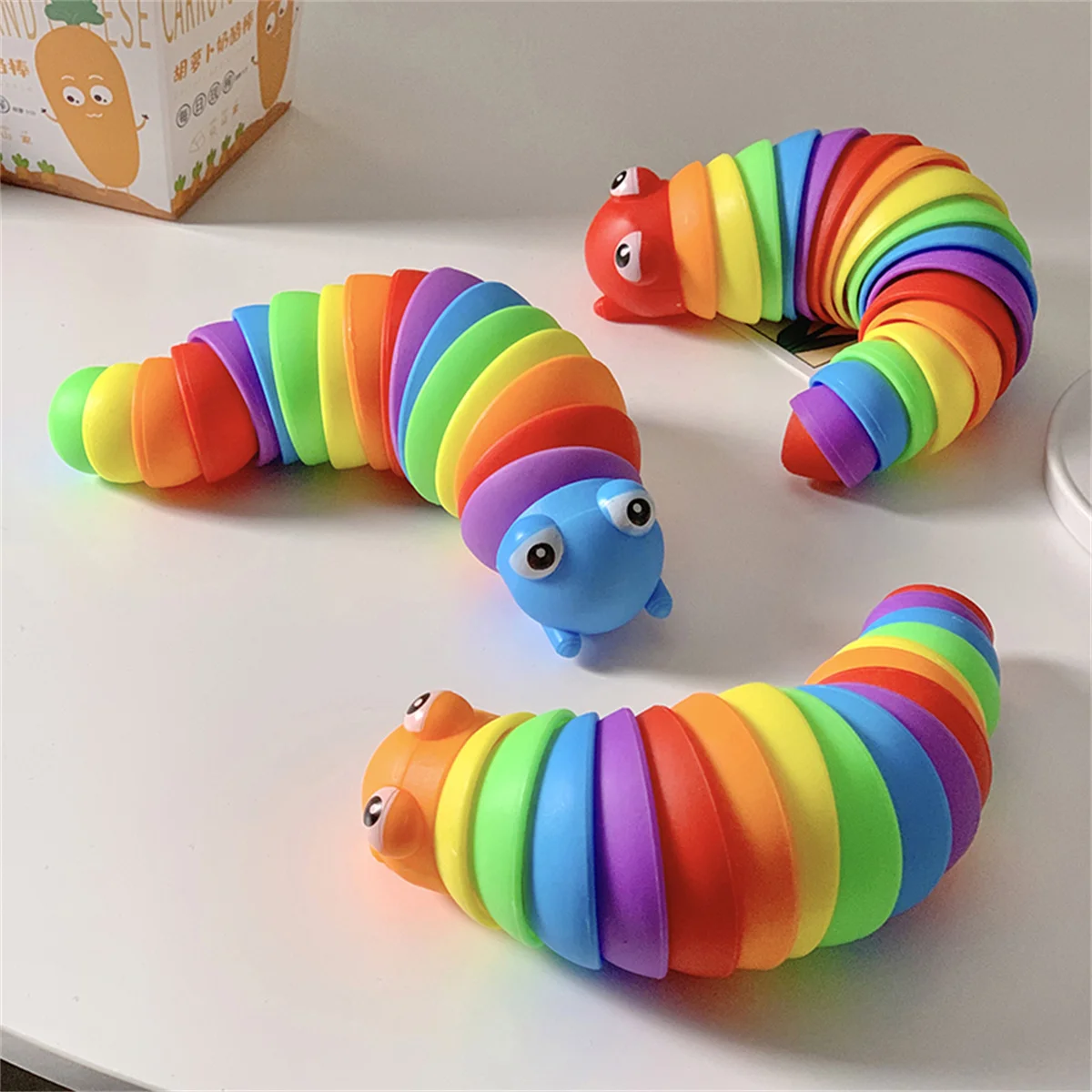 1PC Fidget Slug jouet sensoriel chenille Fidget jouet pour enfants adultes autisme jouets sensoriels Fidgets bas Stuffers cadeau d'anniversaire
