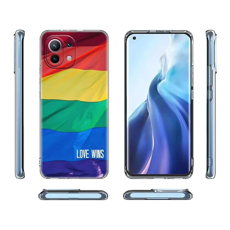 حافظة لهاتف شاومي 12T Pro 12 11X 10T 11T 13 Pro نوت 10 9T غطاء شفاف للمثليين المثليين LGBT