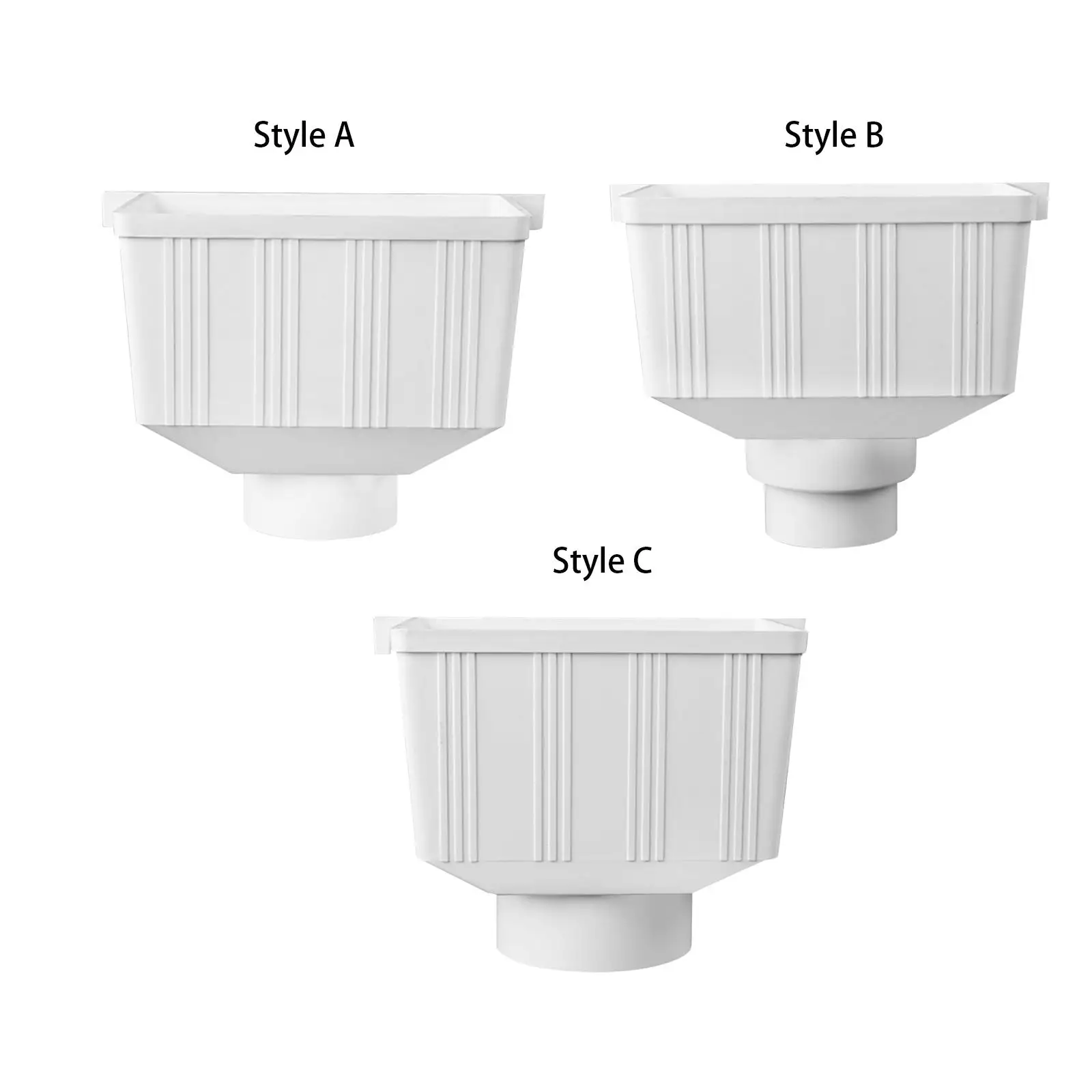 Rain Downspout Connector Rainwater Diverter Connector PVC Rainwater Downspout Drainage Connector for Landscape Gardening
