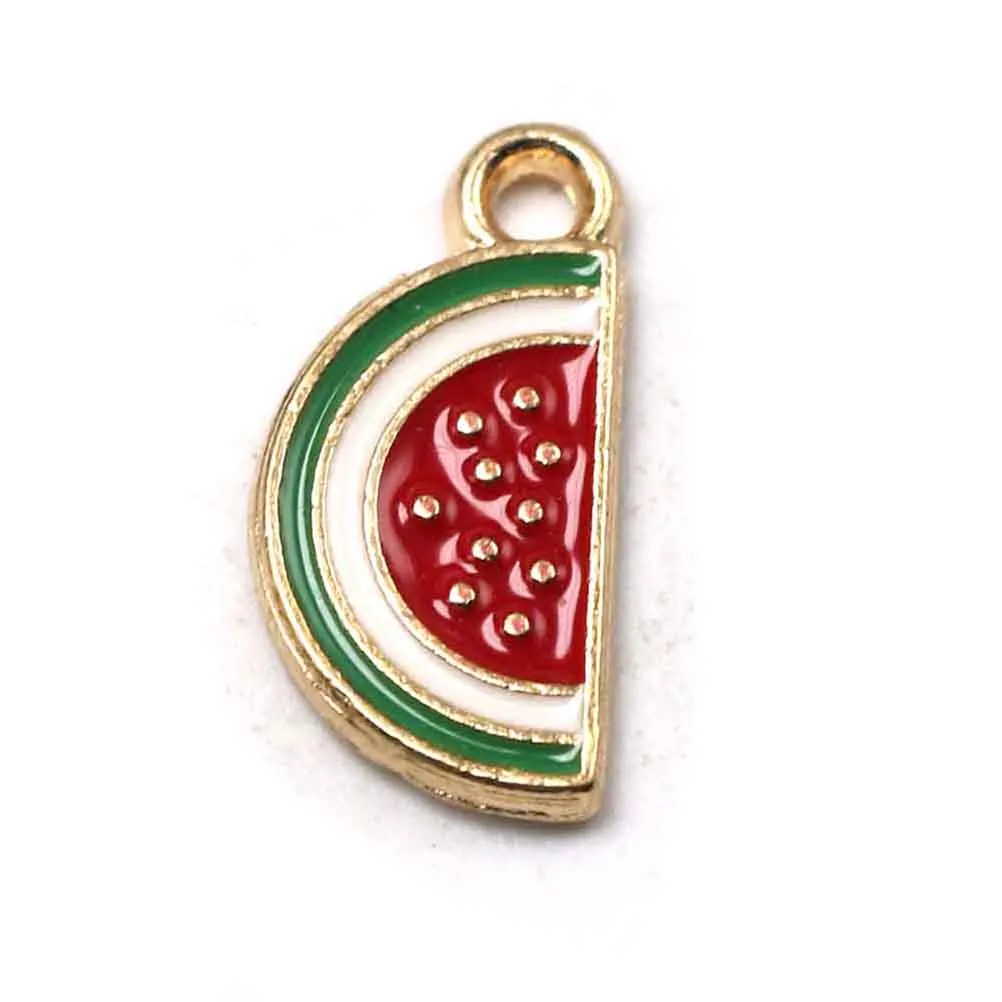 

Watermelon Earrings Alloy Pendant Charm DIY Necklace Key Chain Jewelry Making Pendants Adorable Fruits Creative Durable High