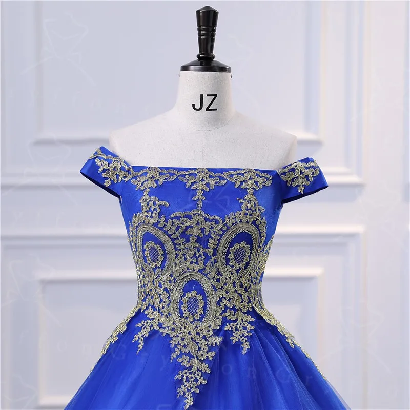 Luxury Party Dress New Quinceanera Dresses Elegant Off Shoulder Prom Ball Gown Real Photo Classic Lace Vestidos With Train