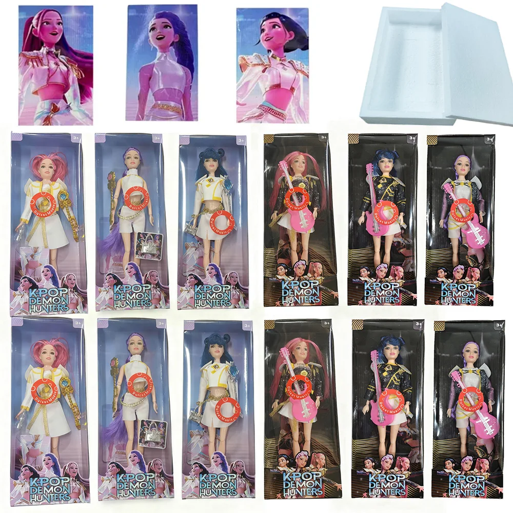 

High Qualify Anime Demon hunters Witch Hunter Group High appearance Glue doll doll Girl's heart Decorative doll Holiday Gifts