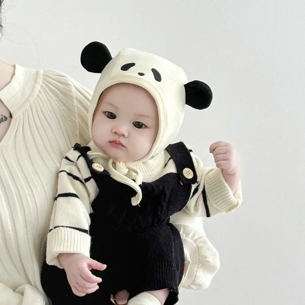 

Korean Cute Baby Fetal Cap Animals Polka Dot Newborn Beanie Hat Tie Strap Windproof Infant Bonnet Hat Boys Girls