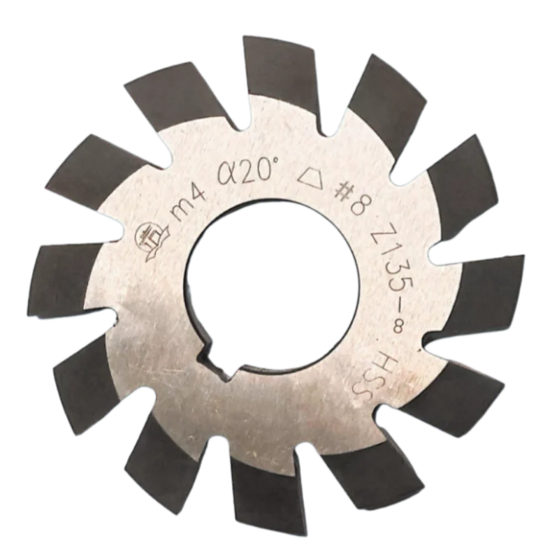 Bevel gear milling cutter M4 M5 M6 M8 M10 Modulus PA20 degrees NO.1-NO.8 8pcs/set HSS Disc milling cutter