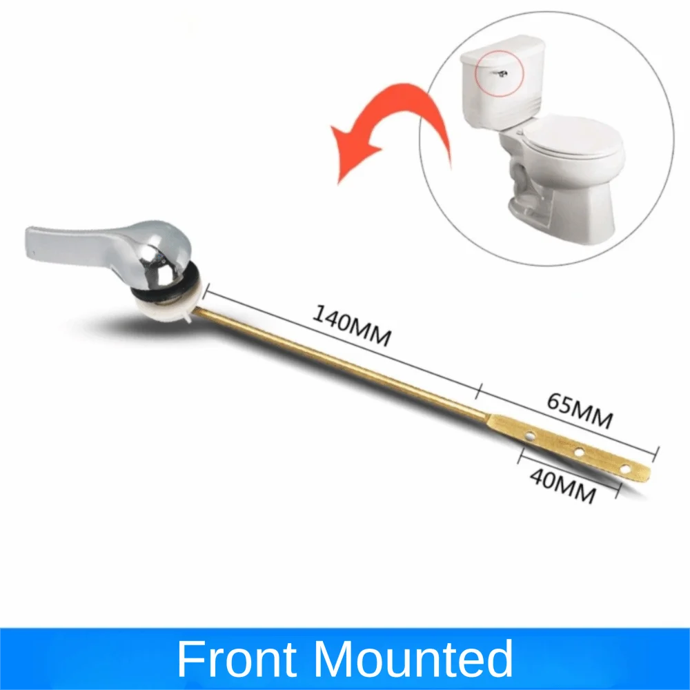 

Side Mount Toilet Tank Flush Lever Flush Lever Brass Toilet Flush Button Corrosion Resistant Toilet Tank Handle Bathroom