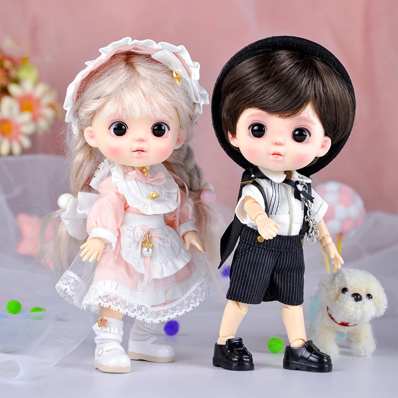 YMY Head OB11 Cute 1/12BJD Makeup Doll Head Joint Doll Head DIY Boy Girl Baby Head Birthday Christmas Gift