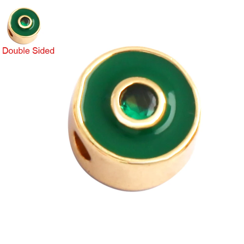 Bunte Emaille Kirsche Apfel Wassermelone Pilz Pommes Frites Perle, 18K vergoldet DIY Armband Halskette Zubehör Versorgung M72 – Detail 11
