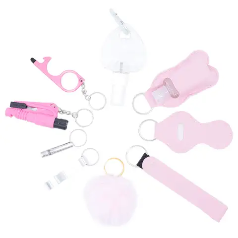 Self Defense Keychain Set For Women Safety Keychain Full Set With Personal Alarm, Window Breaker Keychain Accessories