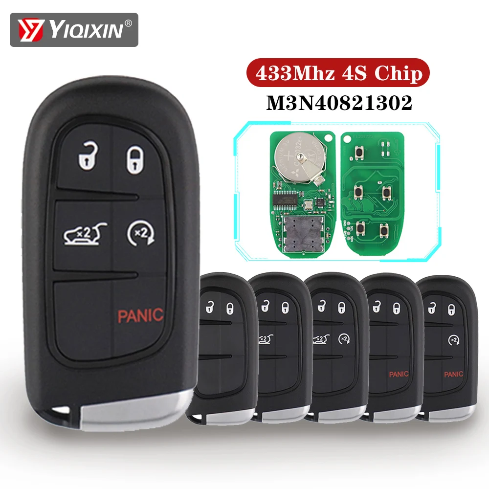 

Смарт-карта, удаленный автомобильный ключ для Jeep Cherokee Grand Renegade Compass C-CUV Trailhawk Journey Challenge 2013-2020, чип SIP22