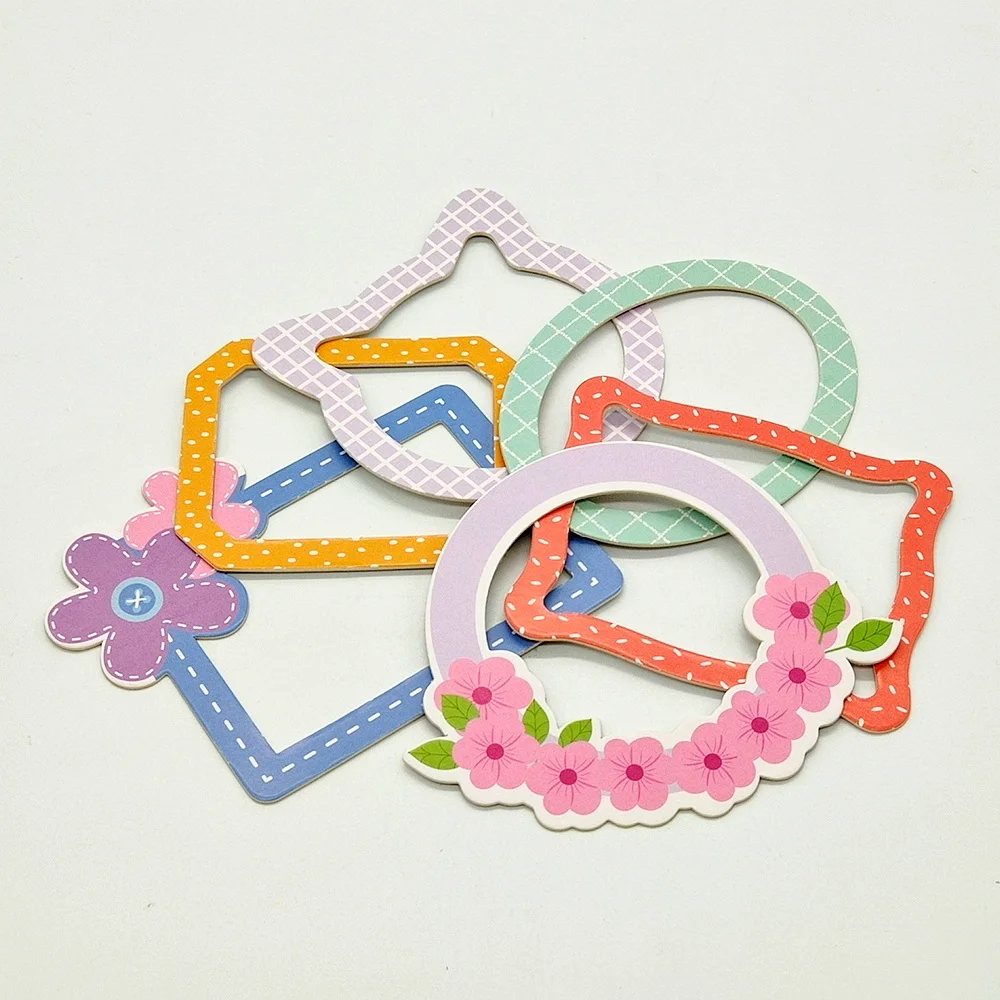 Creative Path 9-teiliges Happy Crafter Scrapbooking-Journaling-Set mit Dekorationspapier, Stanzformen und Verzierungen für DIY-Bastelarbeiten – Detail 28