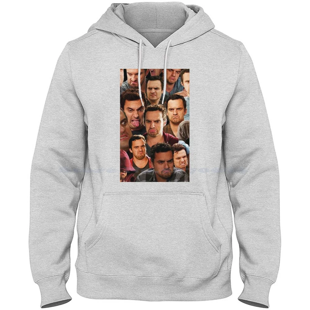 New Girl-Nick Miller 100% Pure Cotton Hoodie Tshirt New Girl Nick Miller