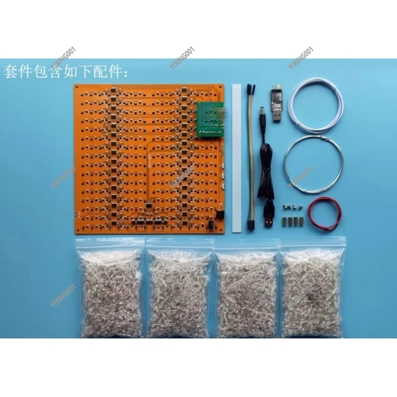 3D16MINI Light Cube DIY Electronic Kit Custom Animation 16x16x16 Creative Lighting Tool with Production Parts for DIY Projects
