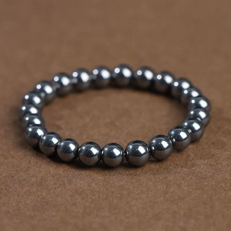 

Натуральный терагерцовый браслет, браслет, круглый браслет из одного круга из бисера, мужские и женские модели.