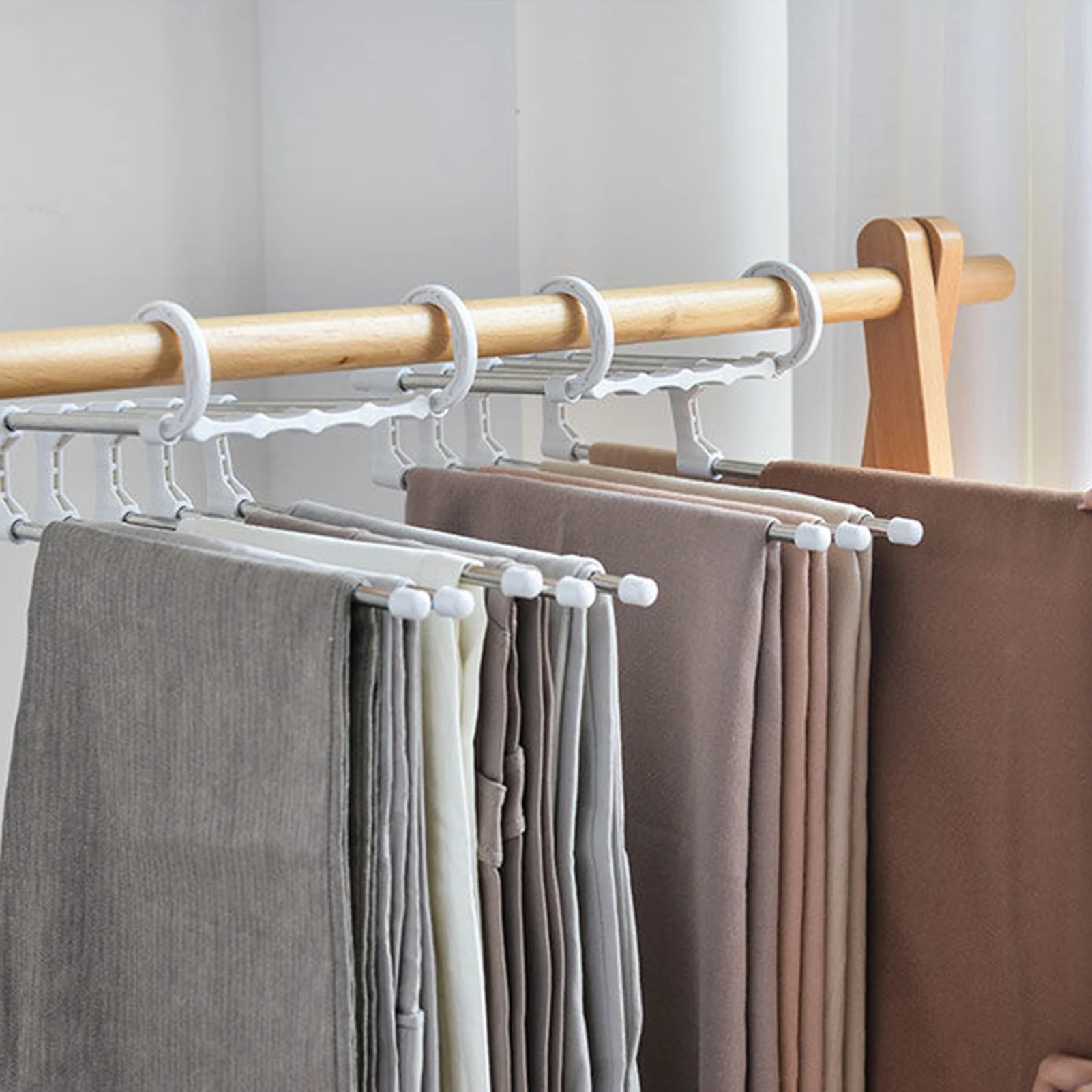 Calças Duráveis Hanger Rack, Calças Rack, Bordas lisas, Pendurado para sacos, Robes, Camisas