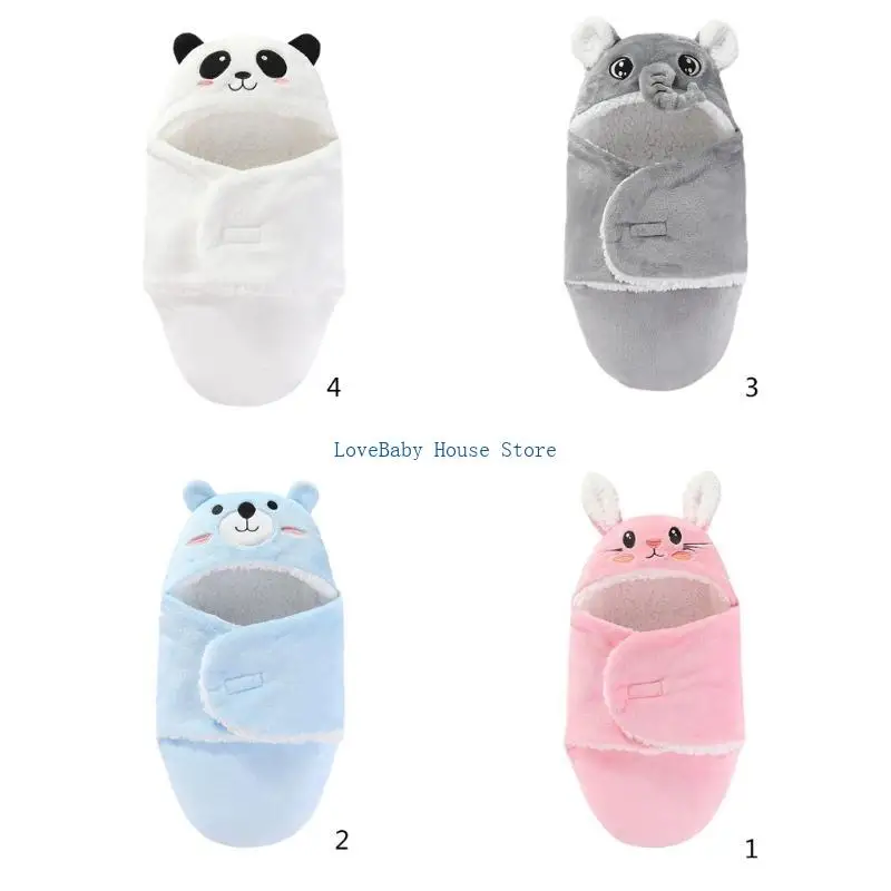 BX0D الوليد الطفل بطانية لطيف الكرتون تلقي البطانيات مريحة التقميط التفاف تنفس الدافئة لحاف الفراش الاشياء