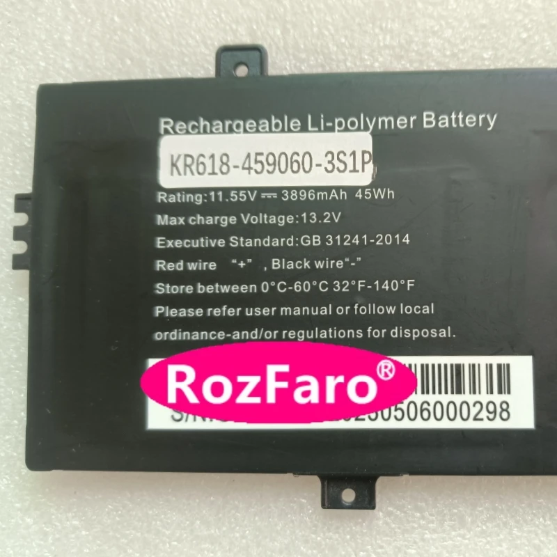 RozFaro KR618-459060-3S1P 10-pin 9-wire 11.4V 11.55V 45Wh 3896mAh Laptop Battery For Haier AX1550SD AX1550SML 15.6in Notebook