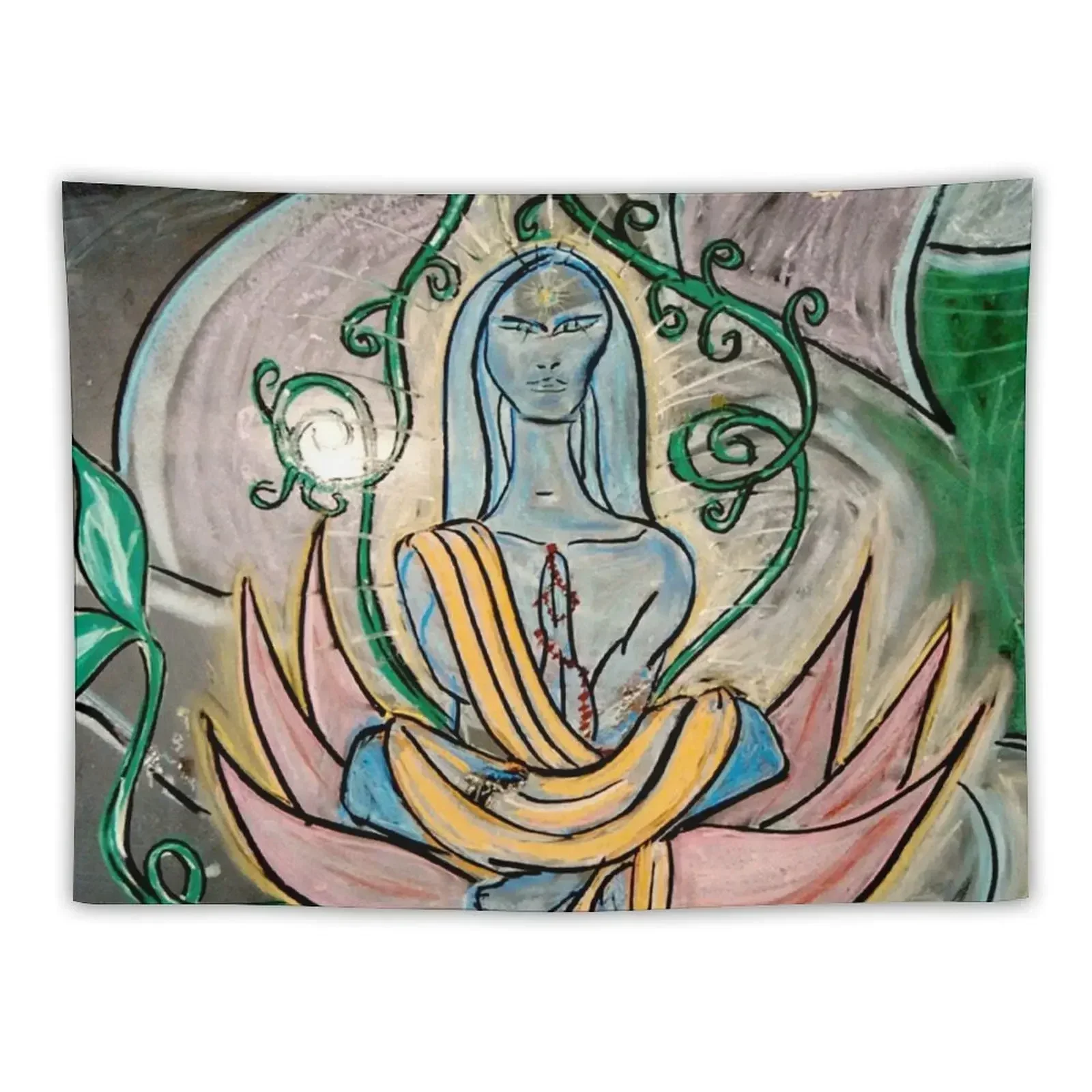 

Yogic Ascension (from Chalk Meditation #5) Tapestry Room Aesthetic House Decor Bedroom Decor Tapestry