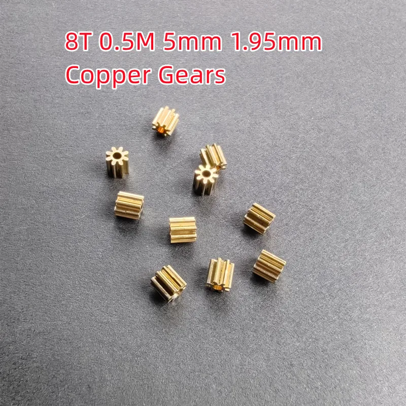 

10pcs/bag 8T 0.5M 82A Small Motor Gears Copper Metal Gear Motor Pinion For R/C Drone Quadcopter Helicopter Spare Parts