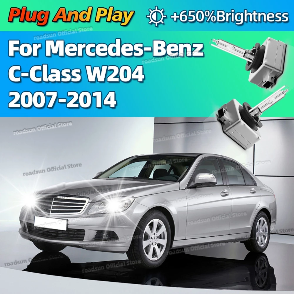 

12 В 35 Вт D1S ксеноновая HID лампа 6000 К Сменные лампы фары для Mercedes Benz C Class W204 2007-2014 2009 2010 2011 2012 2013