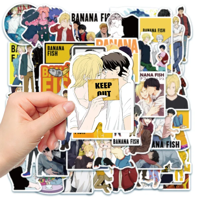 50pcs Anime BANANA FISH Series Graffiti Stickers Suitable for Helmets Desktop Wall Decoration DIY Sticker Pack Wholesale