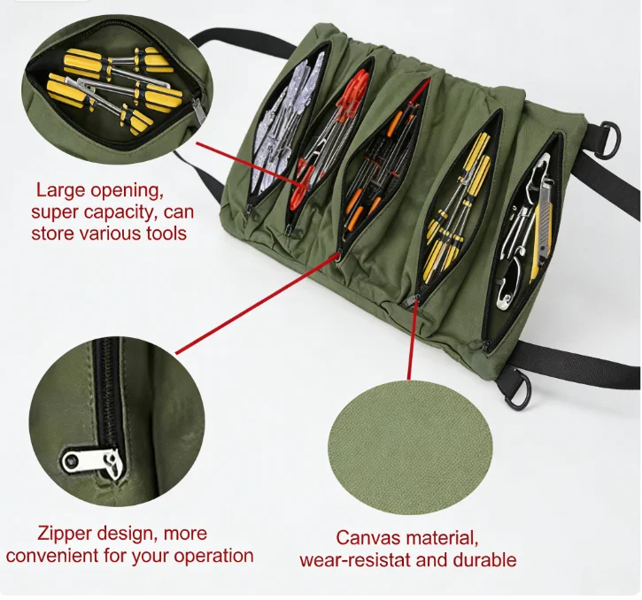 

Оксфордская сверхмощная складная сумка для инструментов, органайзер для нескольких инструментов, универсальная гаражная сумка для хранения механиков/электриков/ступеров