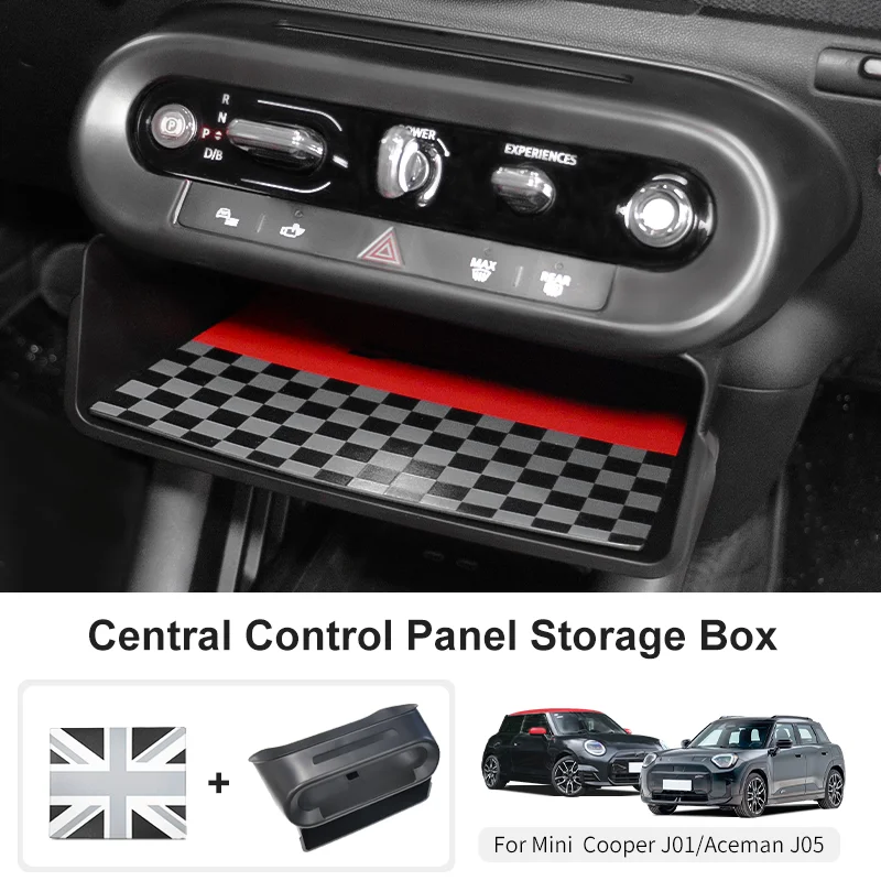 

Car Center Console Compartment Storage For Mini Cooper E/SE J01 EV J05 Aceman 2024 2025 Car Storage Box Trim Car Accessories