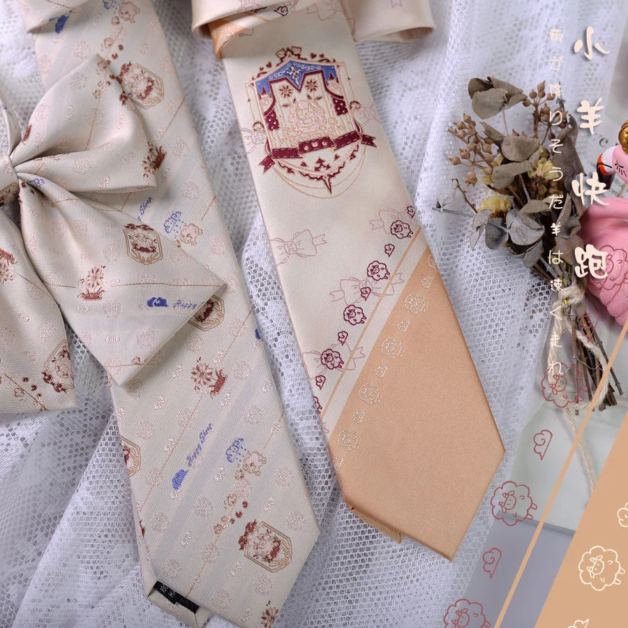 Christmas Lamb Ties Lolita JK Uniform Cosplay Anime Harajuku Cartoon Bow Tie Neck Kawaii Clothing Accessories Props