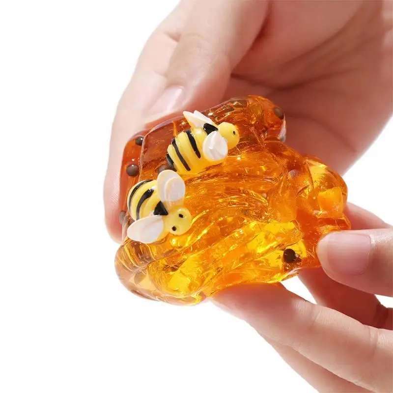 Toys Clear Modeling Box Kit Lizun Glue Light Putty Honey Bee DIY Toy Plasticine Antistress Mud