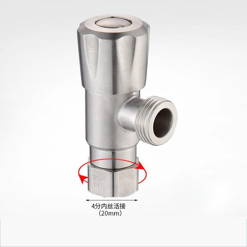 Stainless Steel Bathroom Quick Opening Triangle Valve G1/2 Shut Off Valve Water Stop Valve for Toilet Water Heater Kitchen Sink
