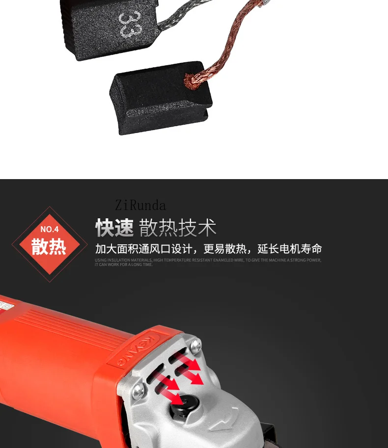 LJY~Angle Grinder 710W Grinding Machine Hand Grinding Metal Polishing Cutting Machine