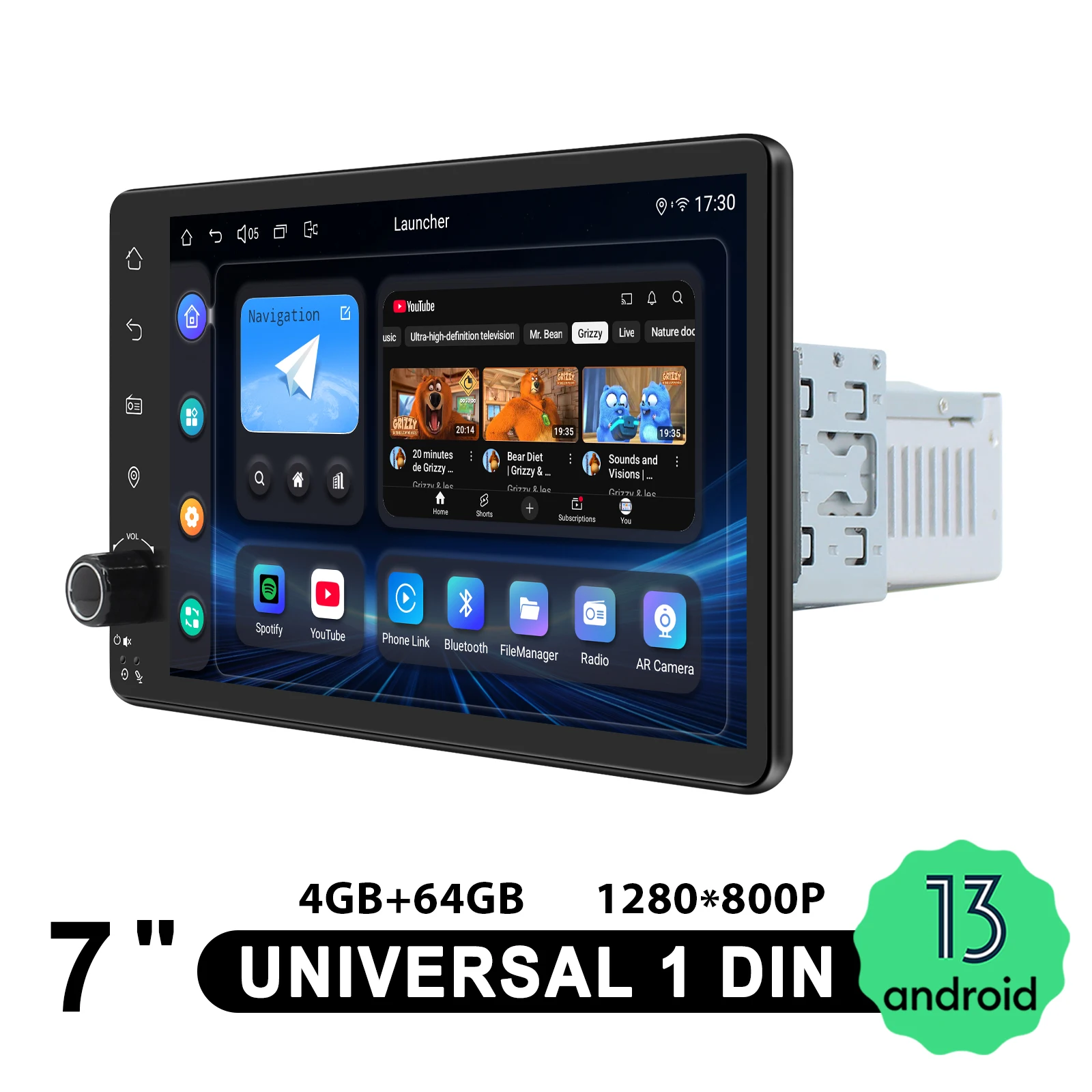 JOYING 7 Inch Android Car Radio Stereo Single Din Universal Head Unit Multimedia Player Wireless CarPlay Android Auto 4GB+64GB