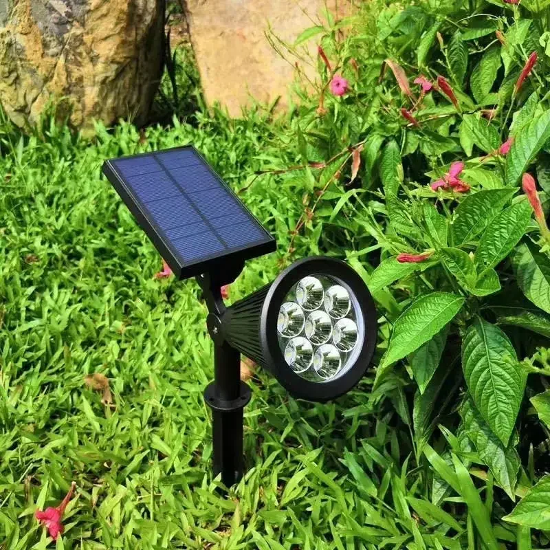 LED Solar Lamps Courtyards Street lights Ground-plugged Lawn lamp Garden Decoration Tree Spotlights 4 Bulbs IP65 Waterproofing