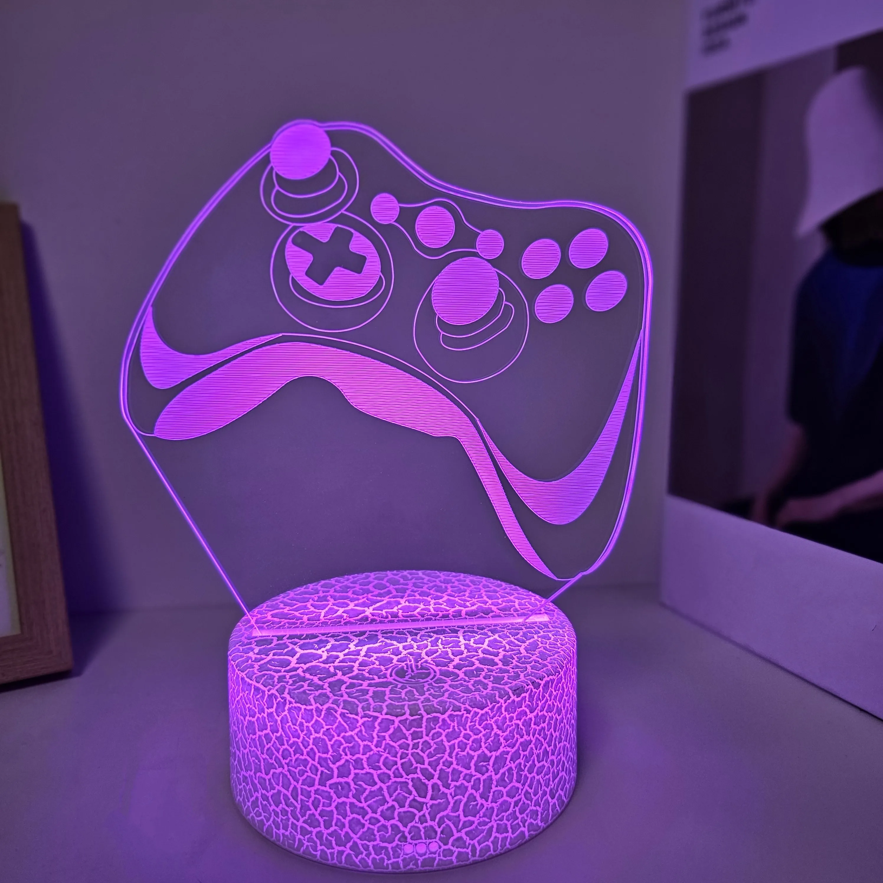 A game controller modeling 3D night light, gaming room tabletop decoration, room living room tabletop decoration, holiday gifts,