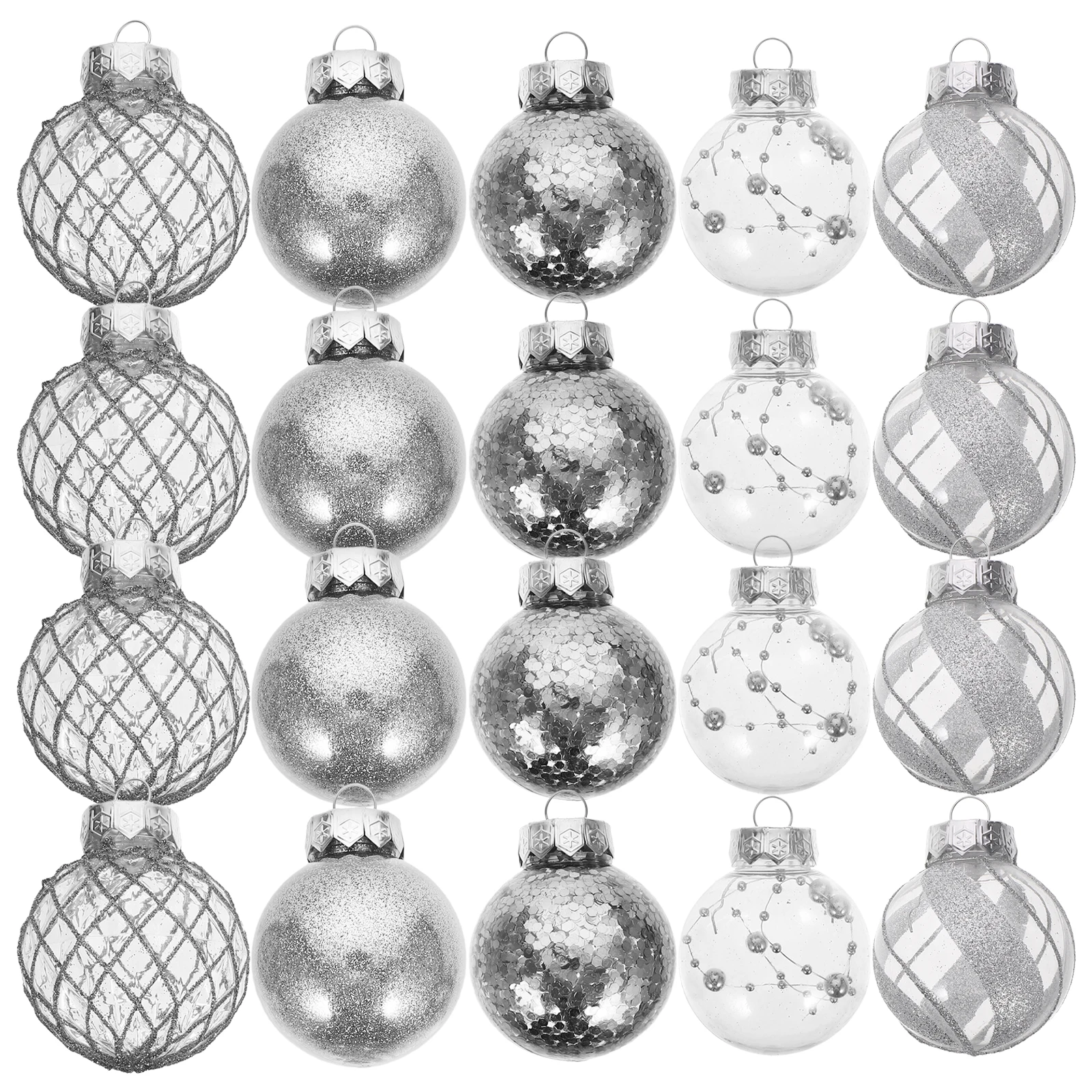 

30 Pcs Christmas Present Decorations Ball Ornament Spheres Decorative Balls Pendant Plastic Xmas Ornaments