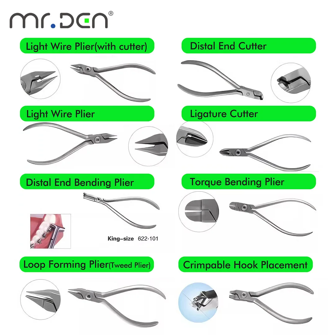 Dental Orthodontic Pliers Ortho Tools Distal Cutter Ligature Tucker Tweed Weingart Torque Bending Brace Tool Dentist Instrument